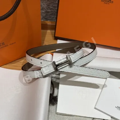 에르메스 H 버클 양면 가죽 벨트 175642