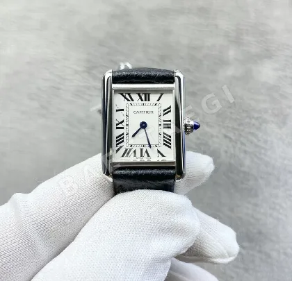 까르띠에 탱크 머스트 사파이어 글라스 스몰 미디움 레플리카 42734 Cartier