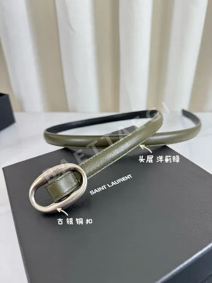 생로랑 금도금 버클 천연 가죽 여성 벨트 58383