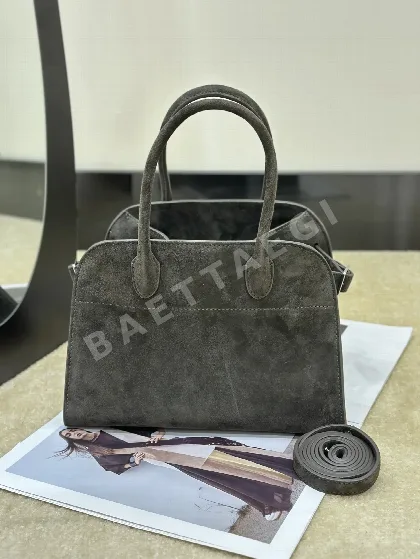 더로우 스웨이드 투톤 벨벳 미니 토트백 76209