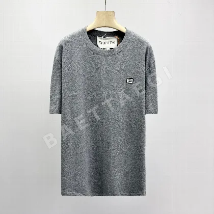 발렌티노 남성 V로고 자수 반팔 셔츠 114282