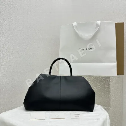 더로우 블랙 가죽 빅 토트백 128599