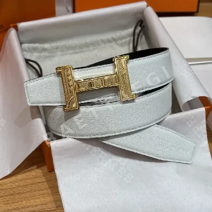 에르메스 홈 투아렉 양면 가죽 벨트 175376