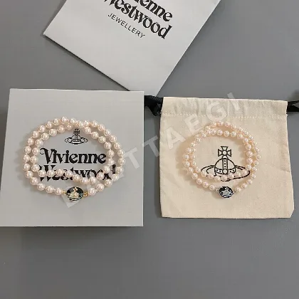 비비안웨스트우드 해피 플래닛 에나멜 진주 팔찌 64943