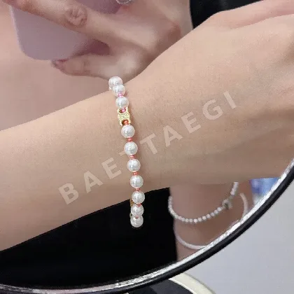 루이비통 실버 스와로브스키 크리스탈 팔찌 64134
