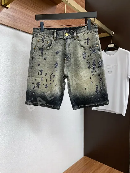 루이비통 슬림 핏 데님 남성 반바지 68977