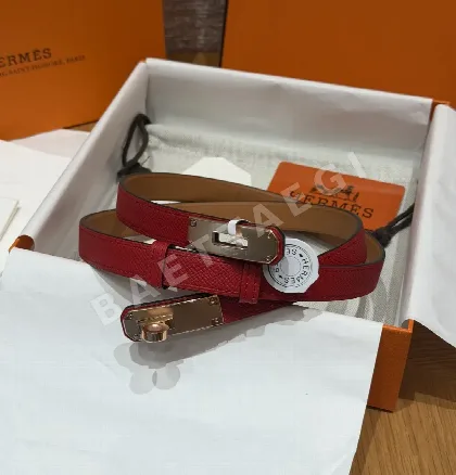 에르메스 켈리 팔라듐 가죽 벨트 177676