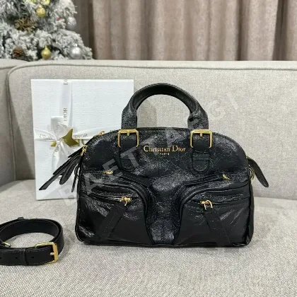 디올 블랙 플리츠 카프스킨 미니 숄더백 16607