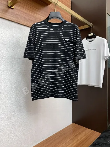 브루넬로쿠치넬리 남성 크루넥 스트라이프 반팔 티셔츠 47897