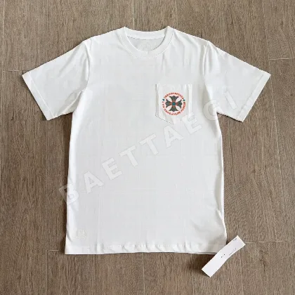 크롬하츠 오렌지 크로스 반팔 티셔츠 83317