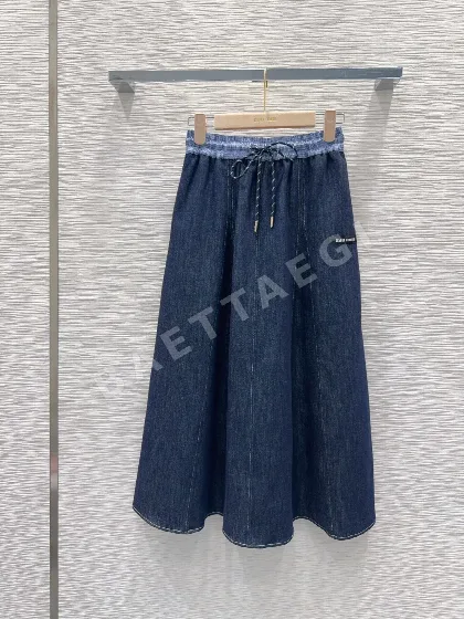 미우미우 데님 여성 스커트