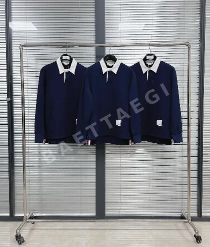 톰브라운 남성 면 폴로 긴팔 셔츠 142992