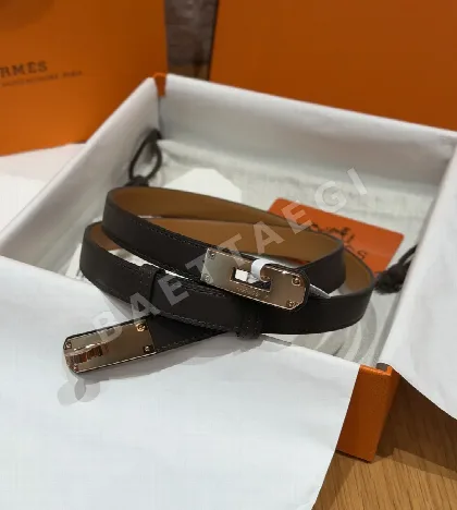 에르메스 켈리 팔라듐 버클 헌터 가죽 벨트 177693