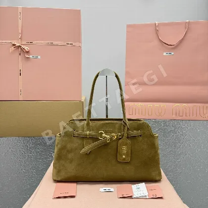 미우미우 프로스트 티브라운 미디 핸드백 133489