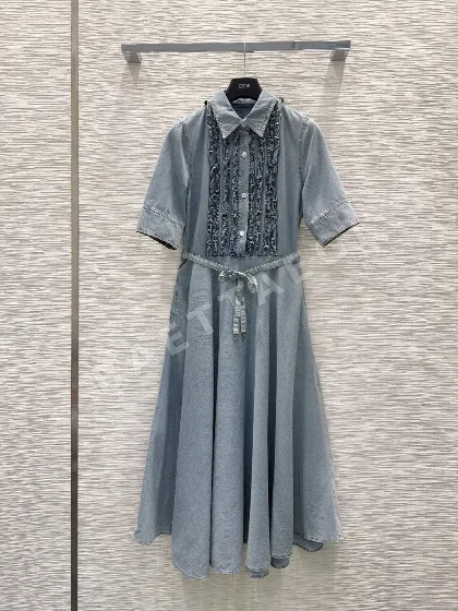 디올 데미지 워시드 데님 원피스 92529