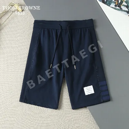 톰브라운 무지 면 사이드 스트라이프 남성 반바지 130358