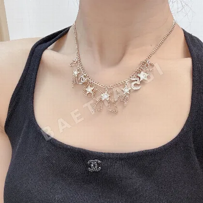 샤넬 하트 수련 잎사귀 엠보싱 네크리스 목걸이 153792
