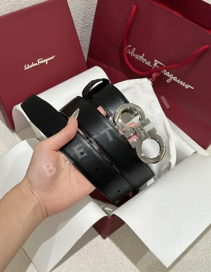 페레가모 남성용 가죽 벨트 3.5 cm 175172