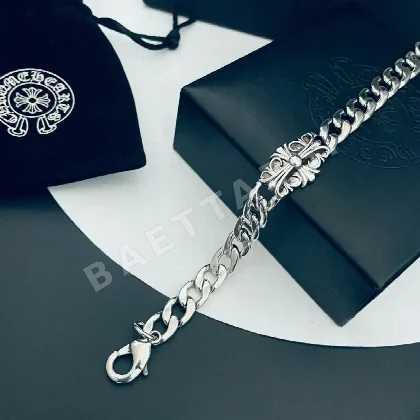 크롬하츠 하트 크로스 실버 팔찌 61604
