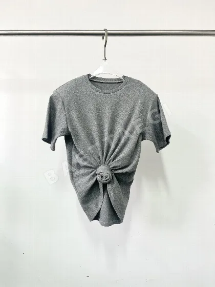 마그다부트림 매듭 리브 반팔 티셔츠 200197