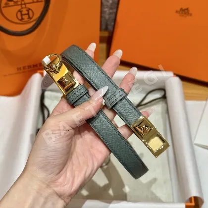 에르메스 앱송 카프스킨 금도금 켈리 버클 벨트 176395