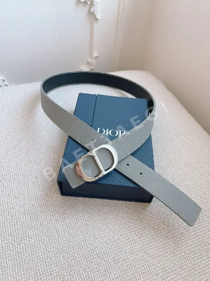 디올 천연가죽 블랙 그레이 벨트 59909