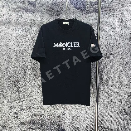 몽클레르 플로키 가공 레터 프린트 반팔 티셔츠 88835