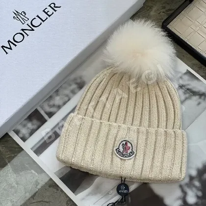 몽클레르 울 폭스퍼 폼폼 모자 79356