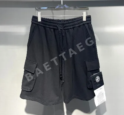 스톤아일랜드 자수 사이드 포켓 허리밴드 남성 반바지 51356