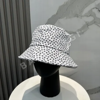 샤넬 자카드 로고 버킷 햇 모자 119092