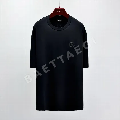 구찌 더블 G 자수 크루넥 반팔 티셔츠 114161