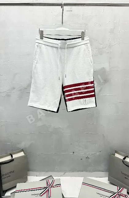 톰브라운 실염색 레드 스트라이프 컬러 블록 반바지 130414