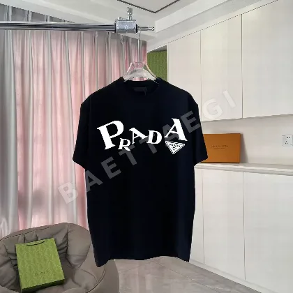 프라다 유니섹스 반팔 티셔츠 53786