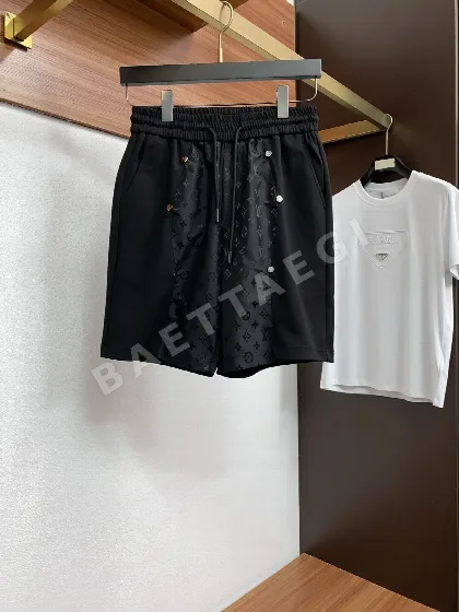 루이비통 오리지널 핏 남성 린넨 스트레치 반바지 65779