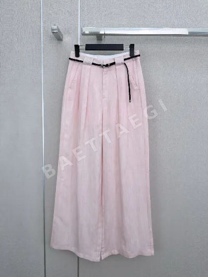 에르메스 텐셀 린넨 와이드 레그 바지 136929