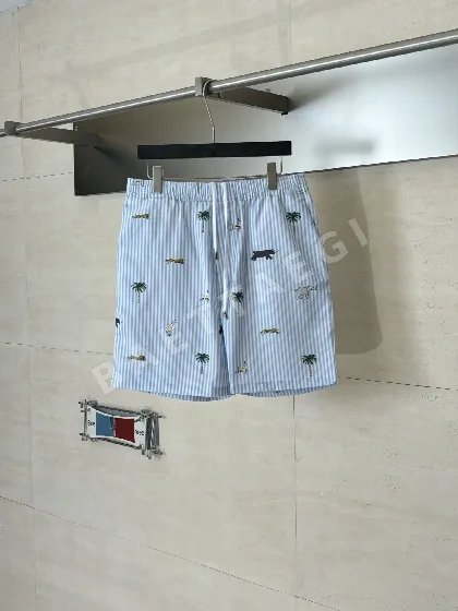 루이비통 동물 식물 자수 스트라이프 남성 반바지 68878