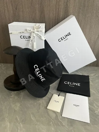 셀린느 자수 코튼 버킷햇 84314