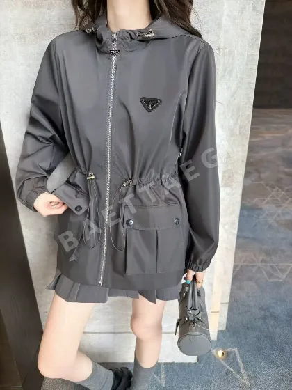 프라다 후드 드로스트링 여성 자켓 164664