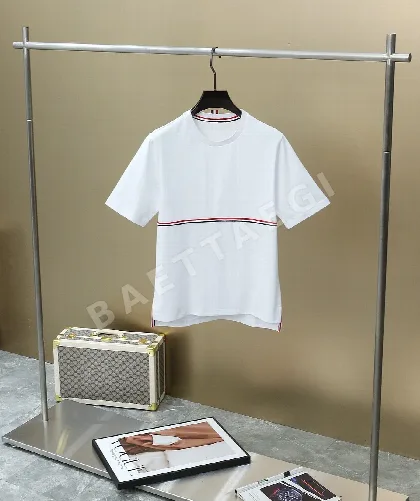 톰브라운 허리 트리콜로르 웨빙 남성 반팔 티셔츠 50604