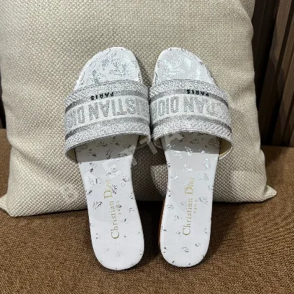 디올 자수 캔버스 샌들 141798