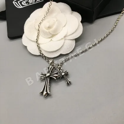 크롬하츠 더블 크로스 목걸이 124725