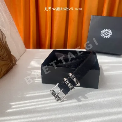크롬하츠 켈틱 드래곤 스털링 실버 롤러 버클 벨트 59289