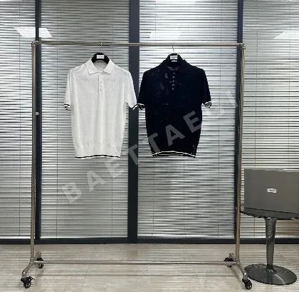 톰브라운 패치워크 리브 니트 반팔 폴로셔츠 126250
