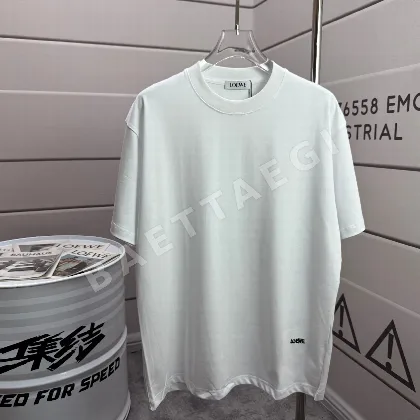 로에베 3D 자수 레터 토템 무지 코튼 반팔 티셔츠 52194