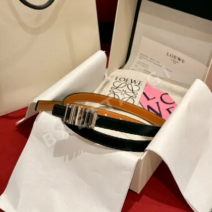 로에베 기하학 무늬 가죽 벨트 174982