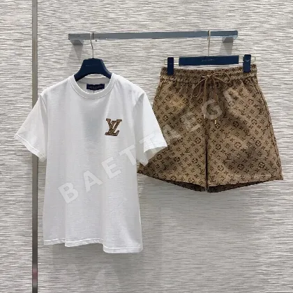 루이비통 크루넥 티셔츠 자카드 반바지 세트 97170