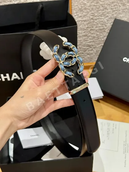 샤넬 더블 C 버클 카프스킨 벨트 174290