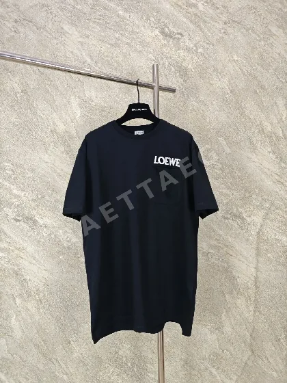 로에베 레터 포켓 자수 남성 반팔 티셔츠 157932