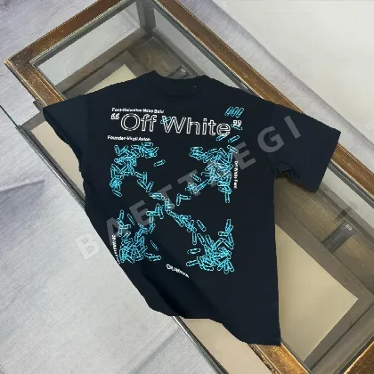 오프화이트 크루넥 반팔 티셔츠 87231