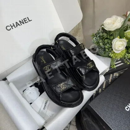 샤넬 더블 C 벨크로 체인 버클 샌들 94234